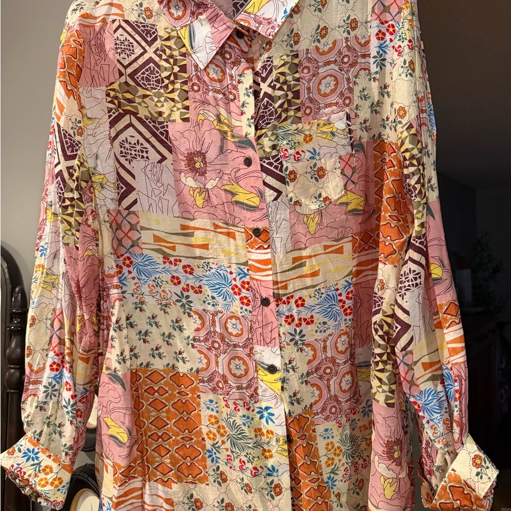 POL Multicolor Patchwork Blouse - image 1